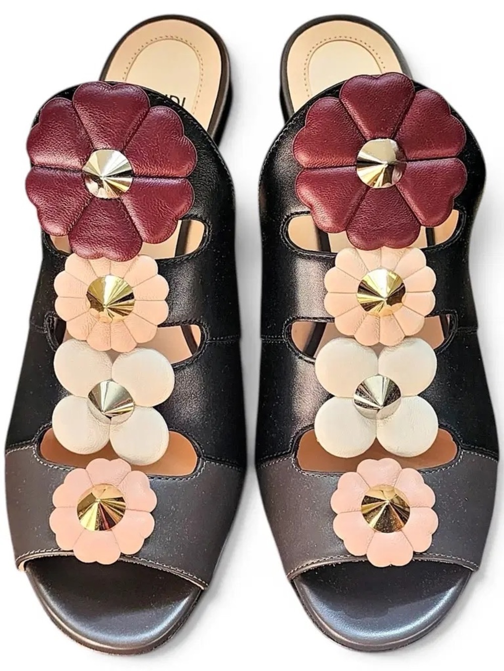New Fendi Flower Heels Shoes Pumps  Size 40 EU